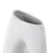 15" White Ceramic Abstract Textured Vase with Cutout Center